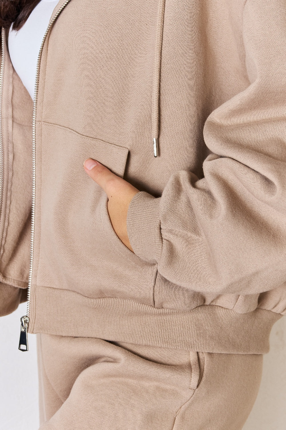 RISEN Oversized Zip Up Drawstring Hoodie - AllIn Computer