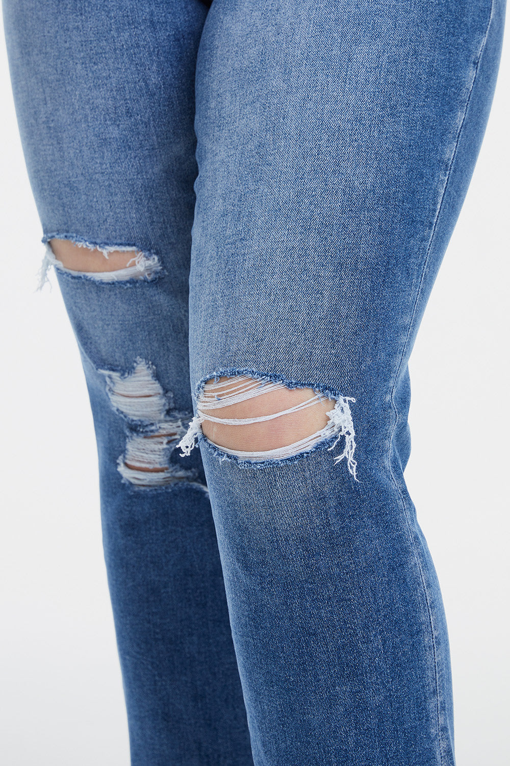 BAYEAS Full Size High Waist Distressed Cat's Whiskers Straight Jeans - AllIn Computer