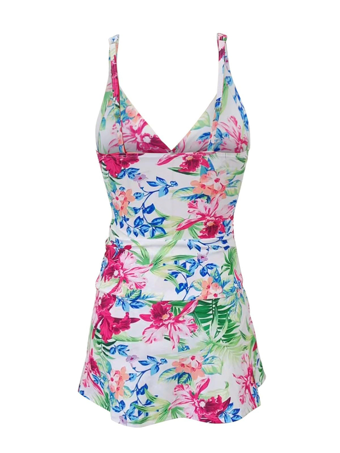 Printed Spaghetti Strap Top and Skirt Swim Set - AllIn Computer