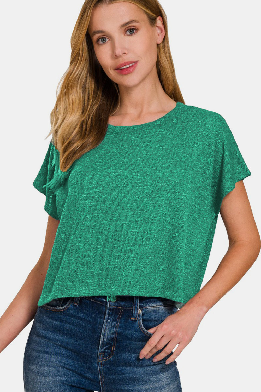 Zenana Round Neck Short Sleeve T-Shirt - AllIn Computer