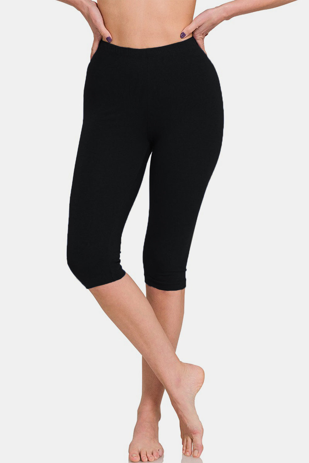 Zenana Full Size High Waist Capris - AllIn Computer
