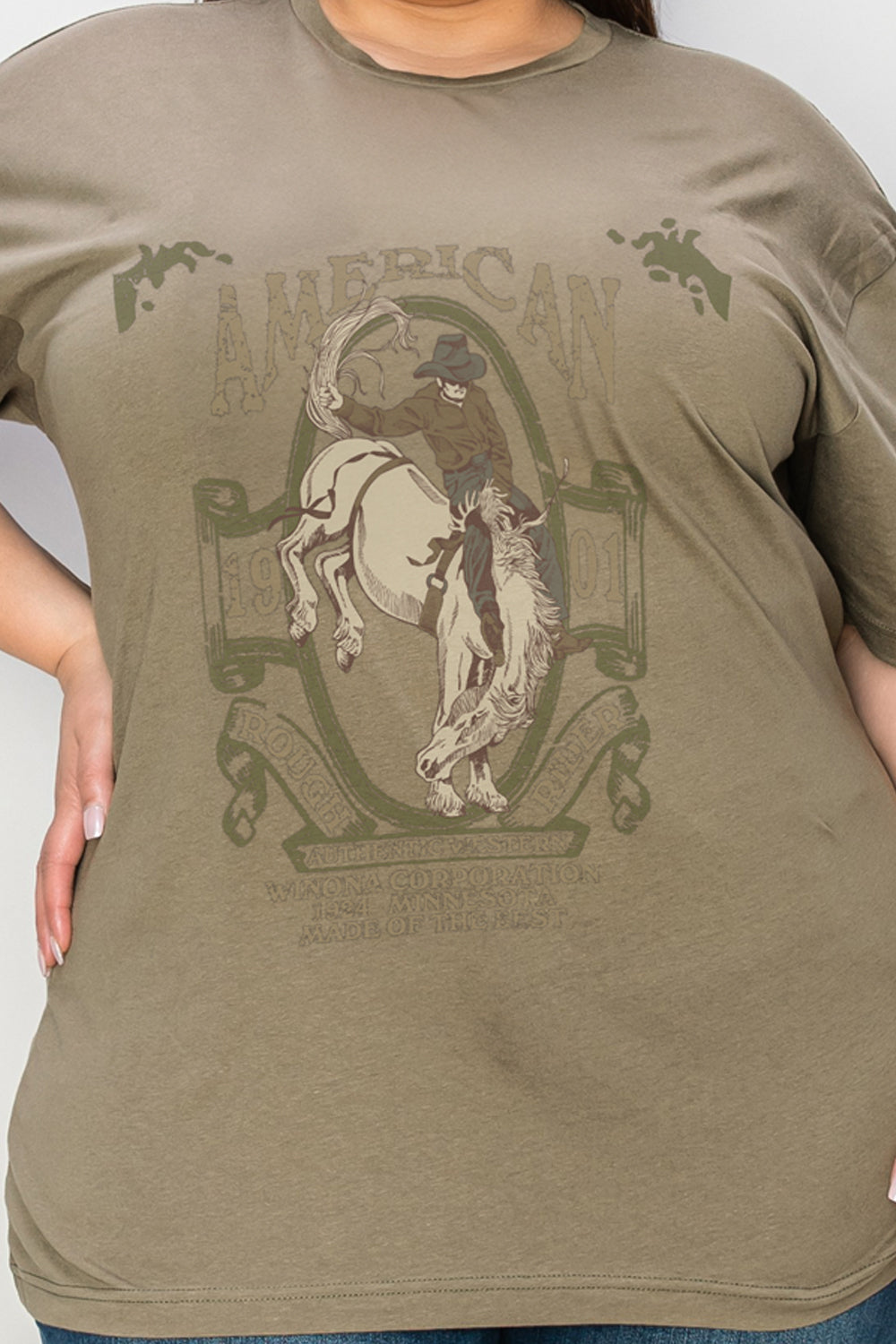 Simply Love Full Size Vintage American Cowboy Graphic T-Shirt - AllIn Computer