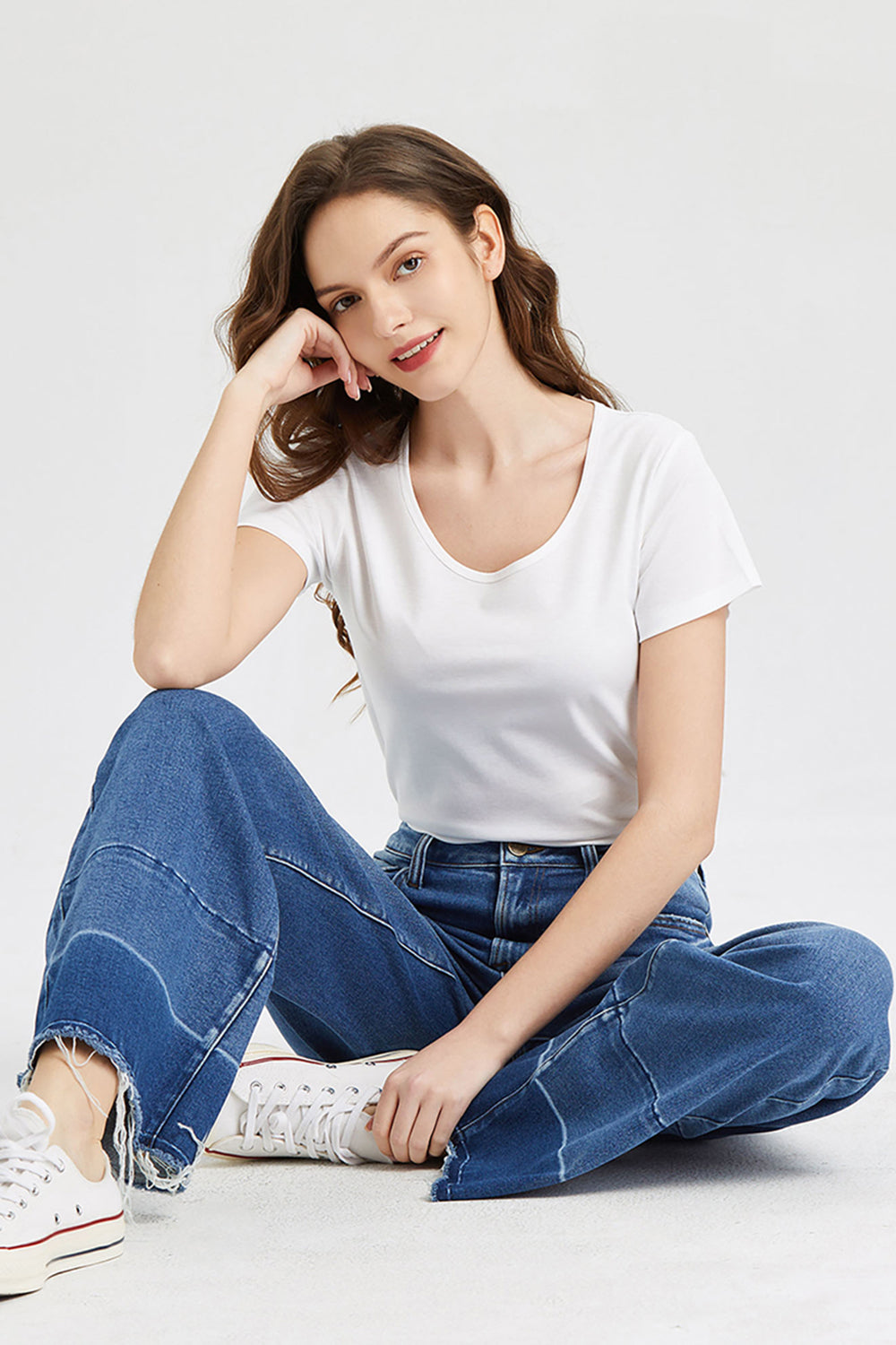 BAYEAS Full Size High Waist Cat's Whisker Wide Leg Jeans - AllIn Computer