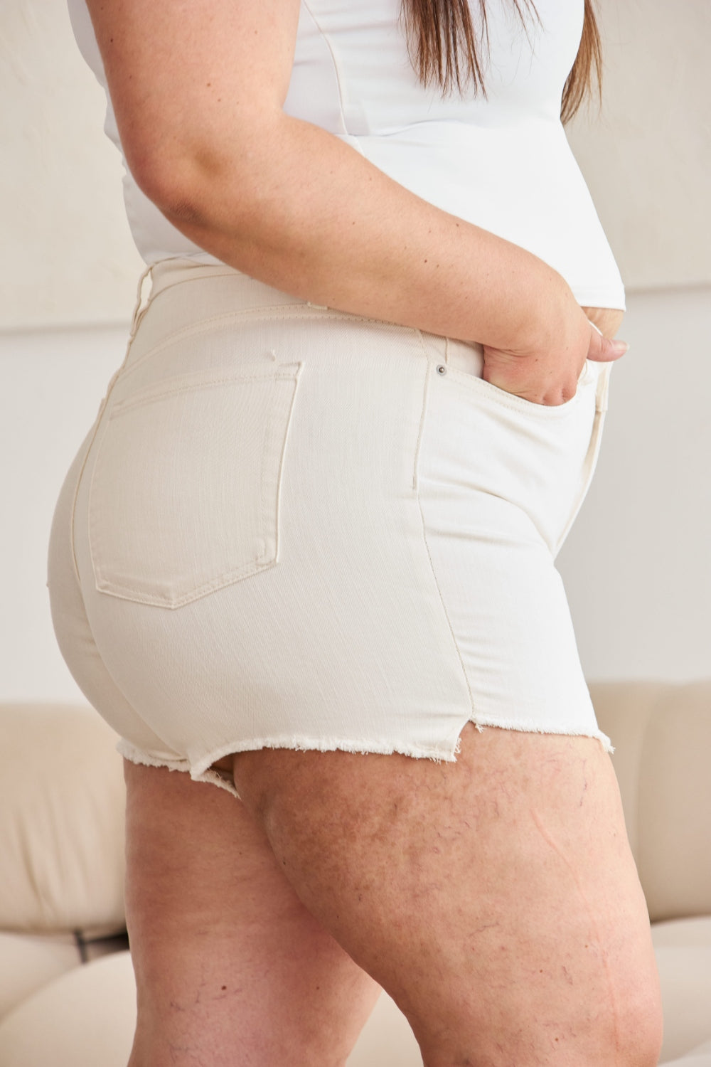 RFM Full Size Tummy Control High Waist Denim Shorts - AllIn Computer
