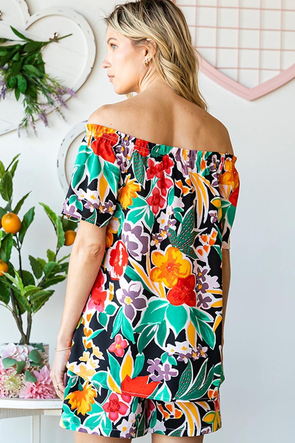 Cotton Bleu by Nu Label Floral Off-Shoulder Top - AllIn Computer