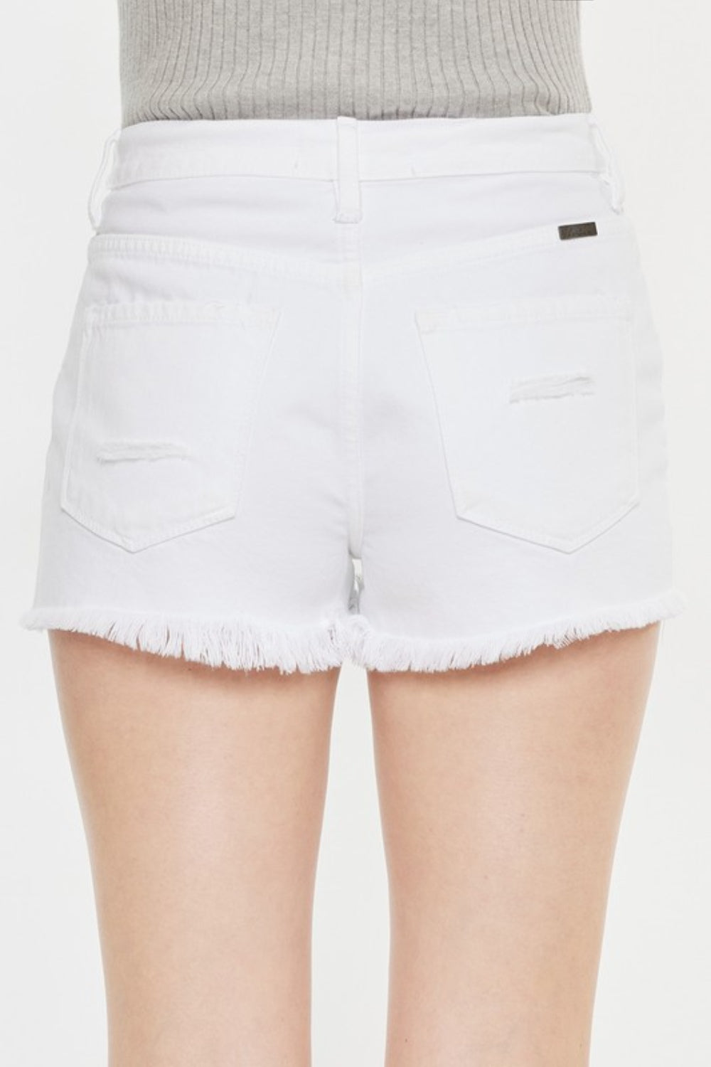 Kancan Raw Hem Distressed Denim Shorts - AllIn Computer