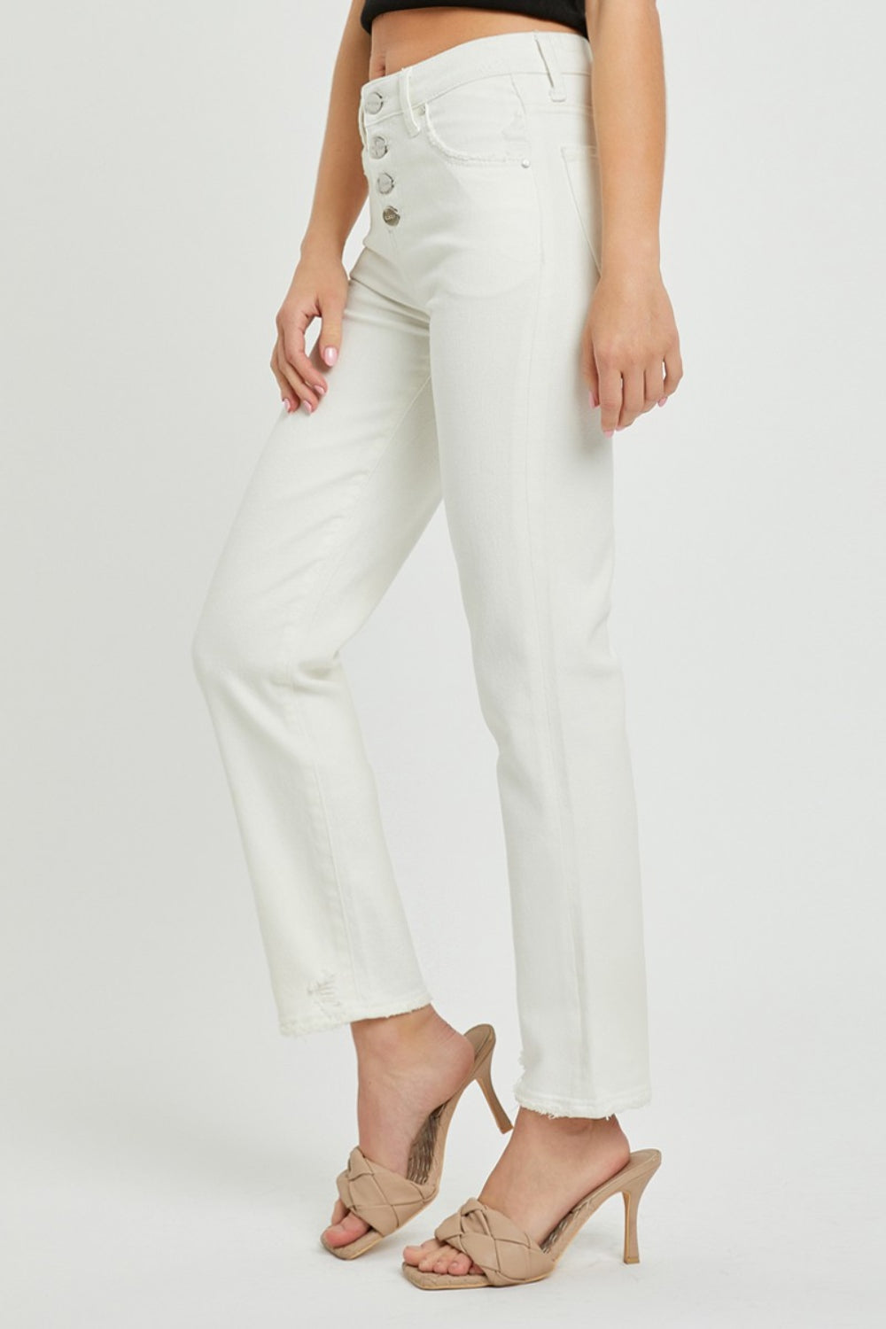 RISEN Full Size Mid-Rise Tummy Control Straight Jeans - AllIn Computer