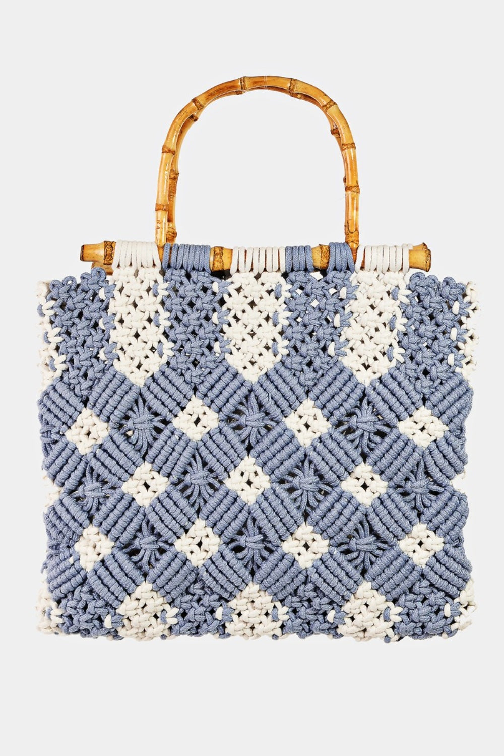 Fame Wooden Handle Braided Handbag - AllIn Computer