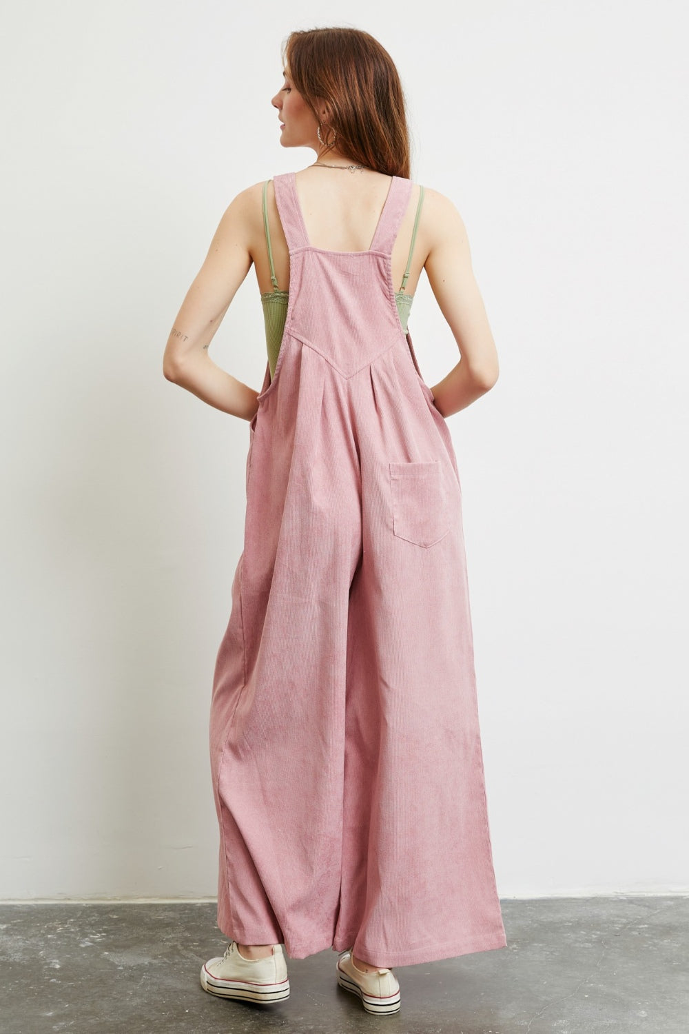 HEYSON Full Size Corduroy Sleeveless Wide-Leg Overall - AllIn Computer
