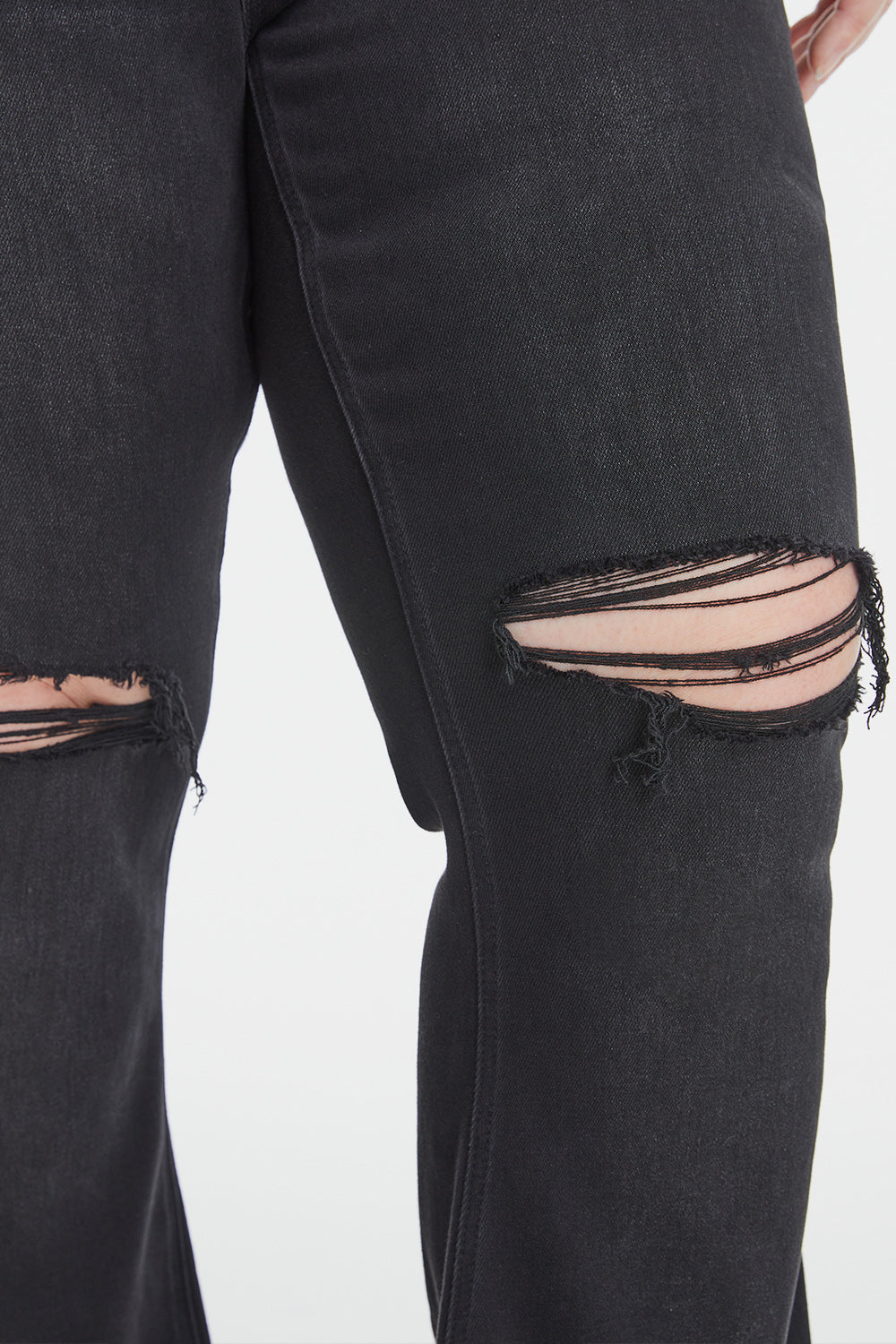 BAYEAS Full Size High Waist Distressed Raw Hem Flare Jeans - AllIn Computer
