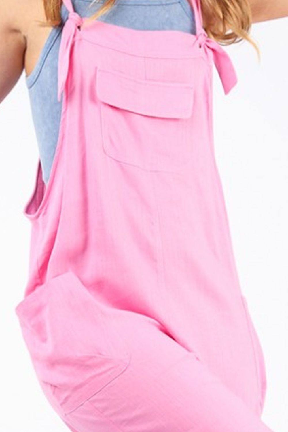 VERY J Knot Strap Jumpsuit with Pockets - AllIn Computer