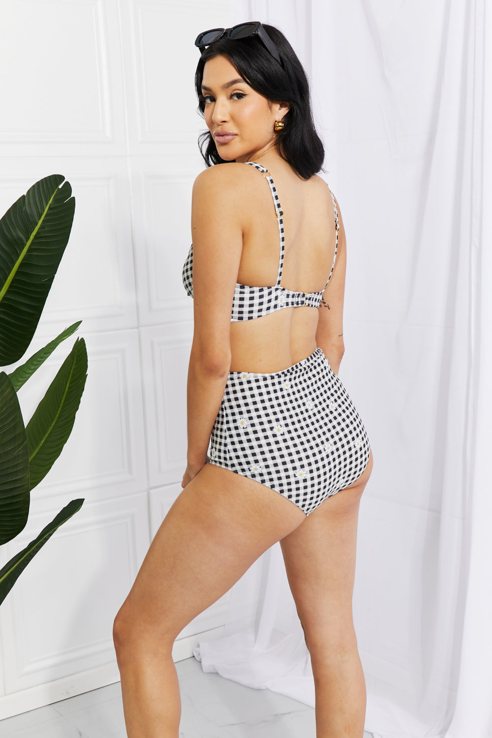 Marina West Swim Take A Dip Twist High-Rise Bikini in Black - AllIn Computer