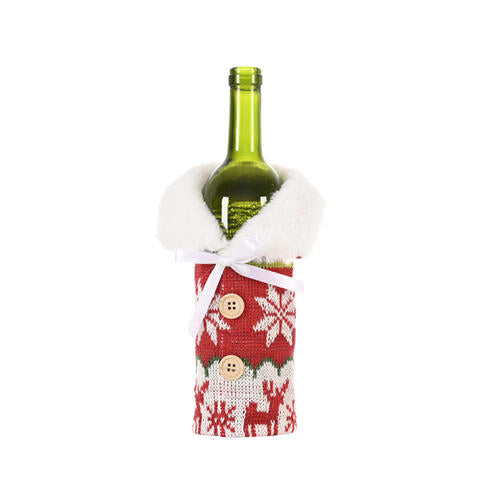 Snowflake Wine Bottle Cover - AllIn Computer