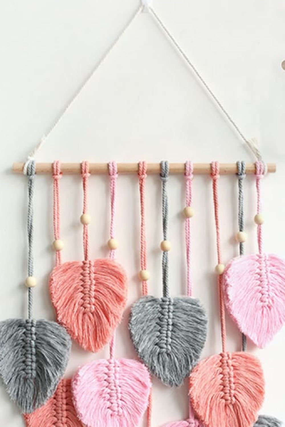 Macrame Leaf Bead Hanging Wall Piece - AllIn Computer
