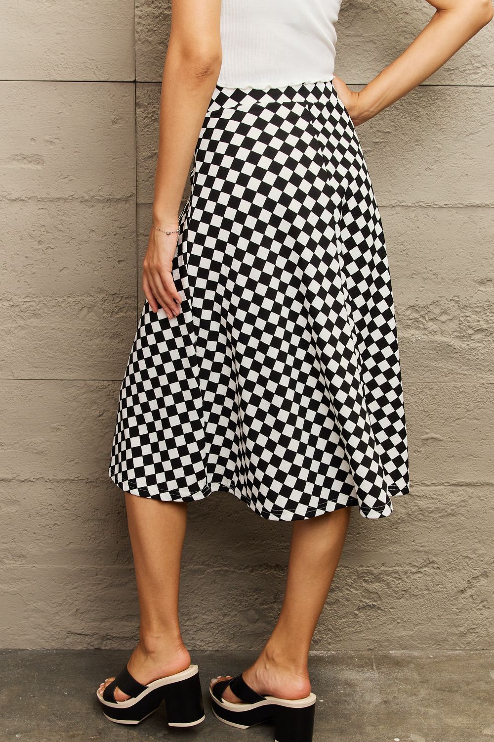Ninexis Wide Waistband Knee Length Skirt - AllIn Computer