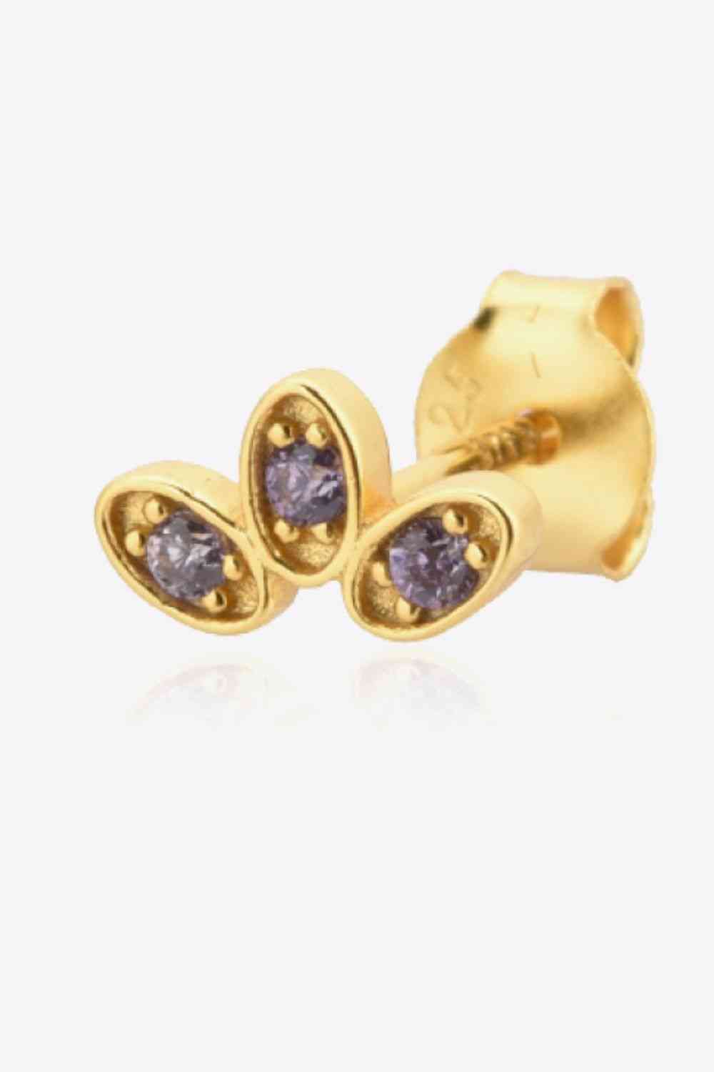 Inlaid 925 Sterling Silver Stud Earrings - AllIn Computer