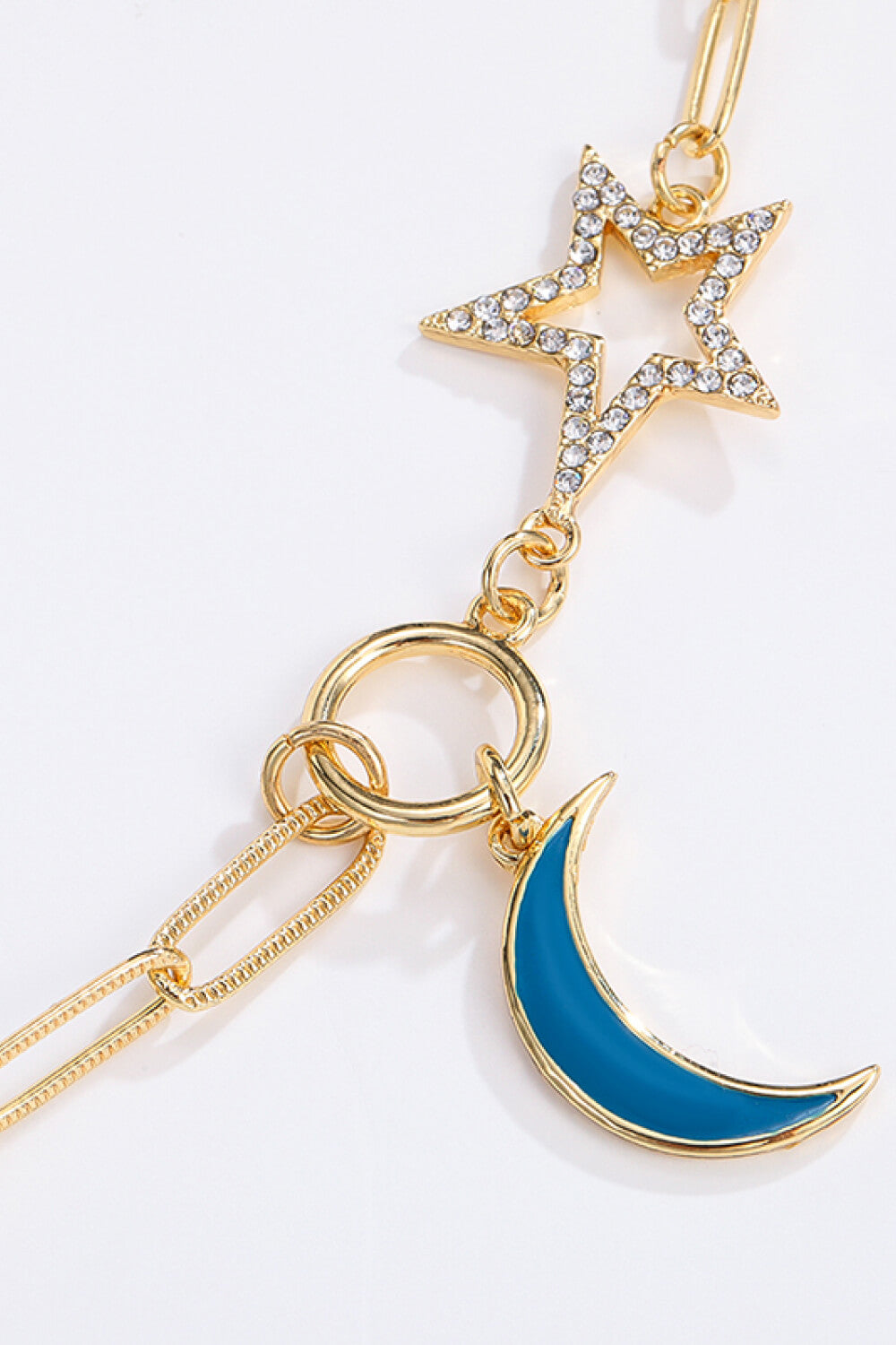 5-Pieces Wholesale Star and Moon Rhinestone Alloy Necklace - AllIn Computer