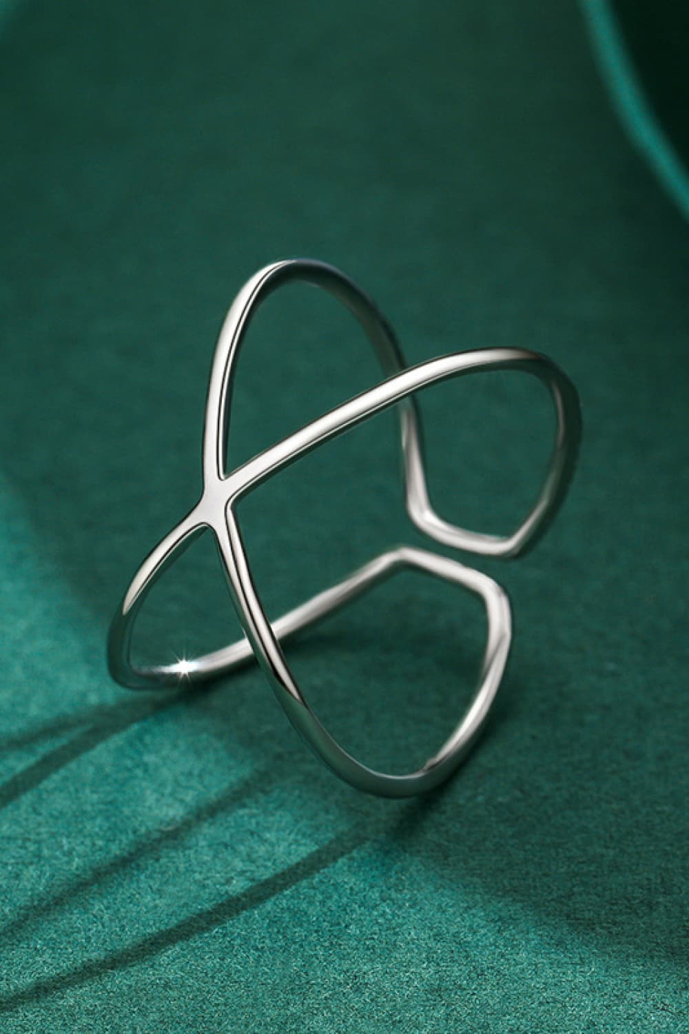925 Sterling Silver Crisscross Open Ring - AllIn Computer
