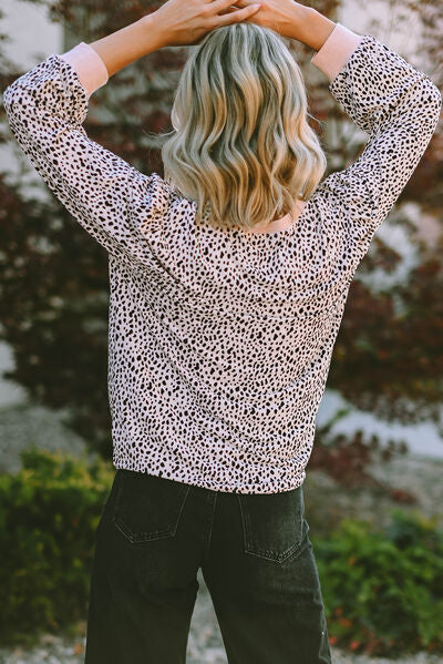 Plus Size Animal Print Round Neck T-Shirt - AllIn Computer