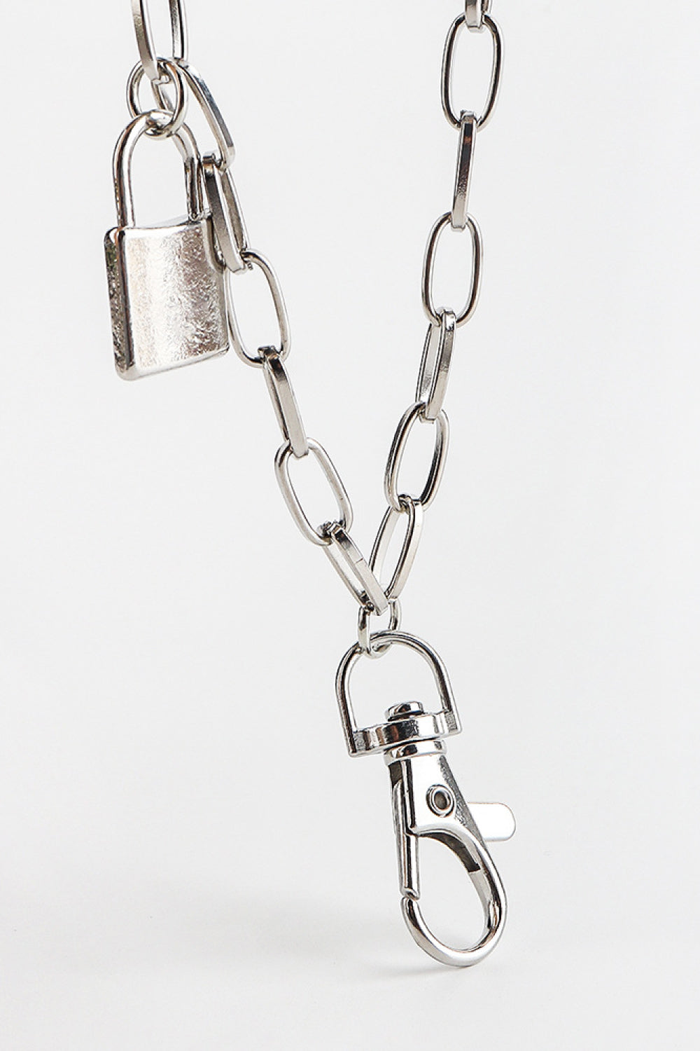 Double Layered Iron Chain Belt with Lock Charm - AllIn Computer