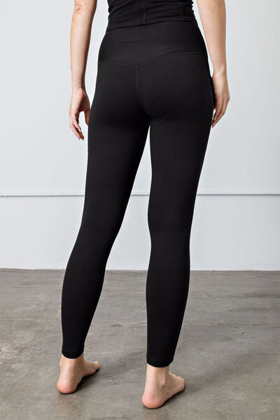 Faith Apparel High Waist Wide Waistband Leggings - AllIn Computer