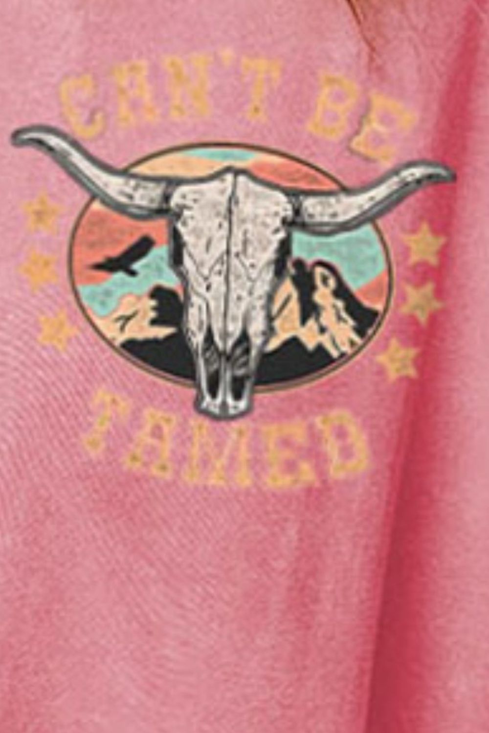Bull Graphic Dropped Shoulder Slit Sweatshirt - AllIn Computer