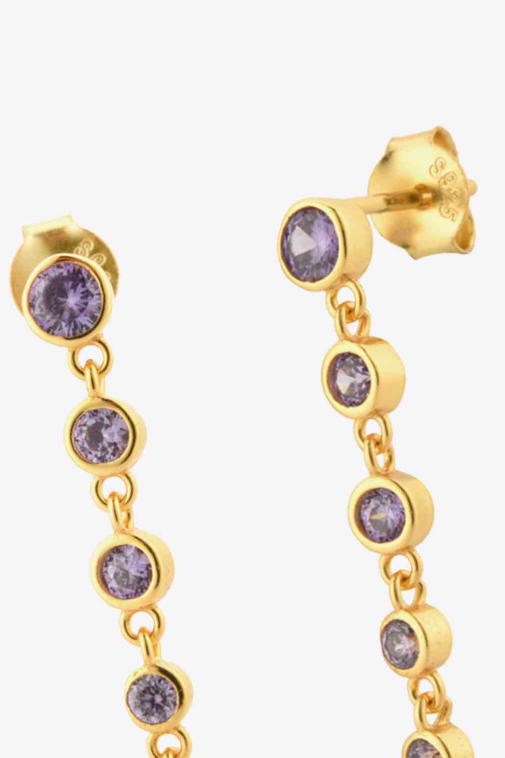 Inlaid Zircon 925 Sterling Silver Earrings - AllIn Computer