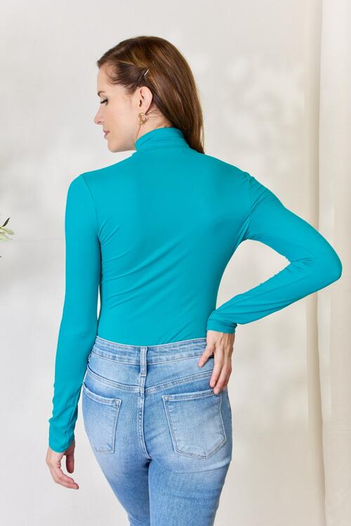 Zenana Turtleneck Long Sleeve Bodysuit - AllIn Computer