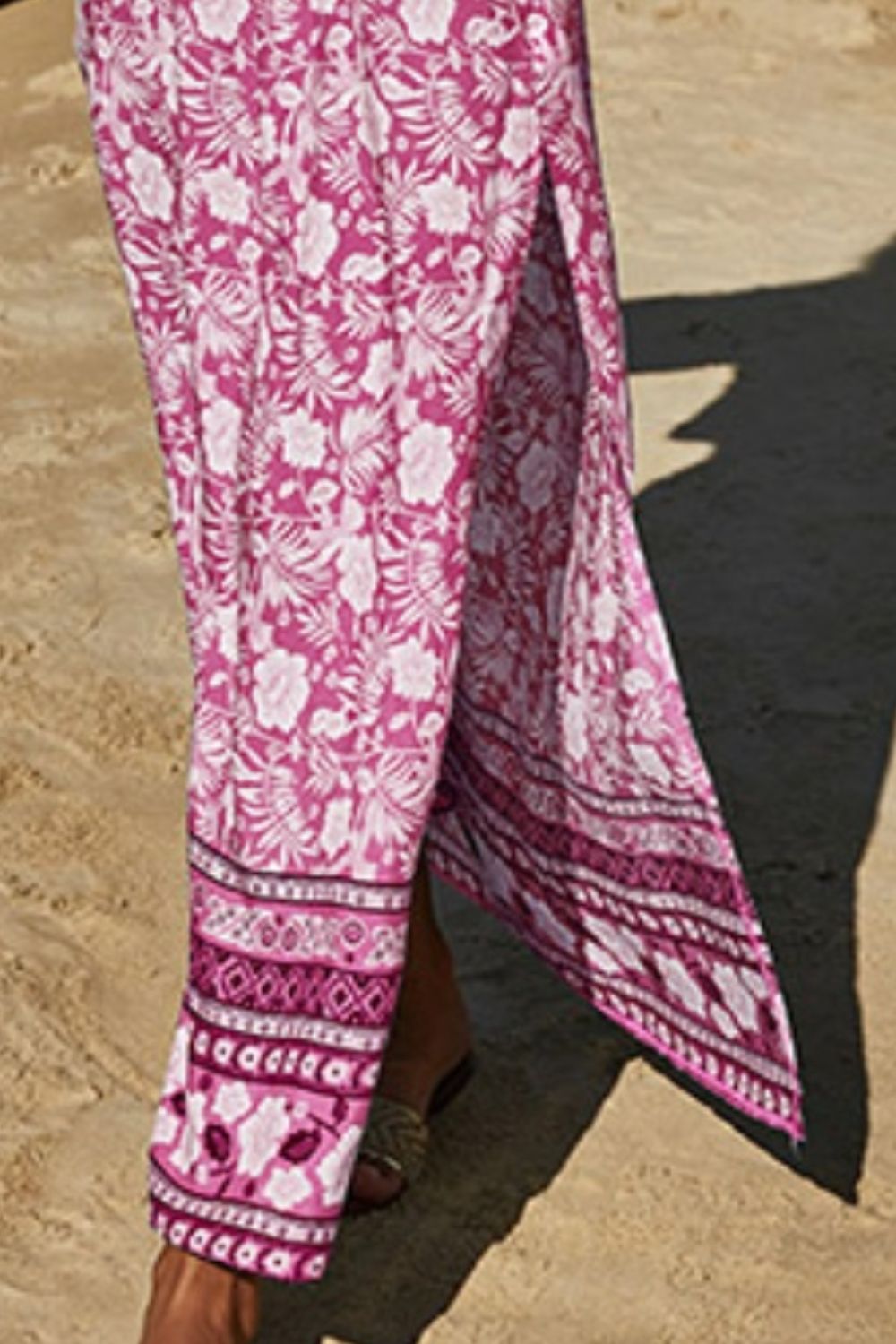 Printed Half Sleeve Top and Slit Skirt Set - AllIn Computer