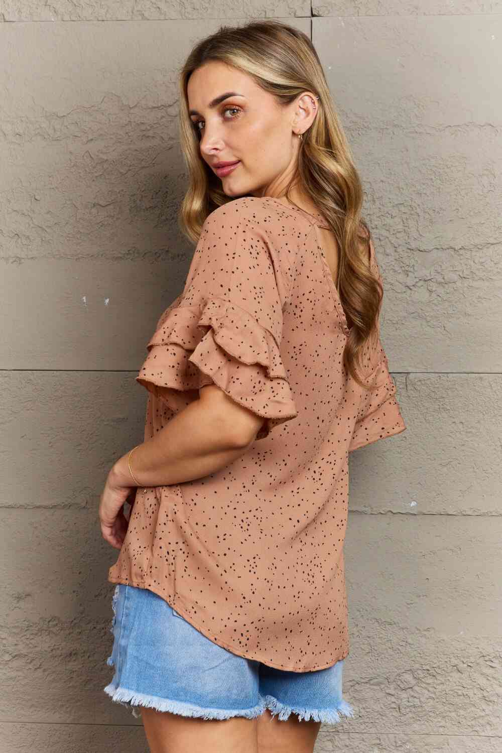 Hailey & Co Darling Delights Polka Dot Woven Top - AllIn Computer
