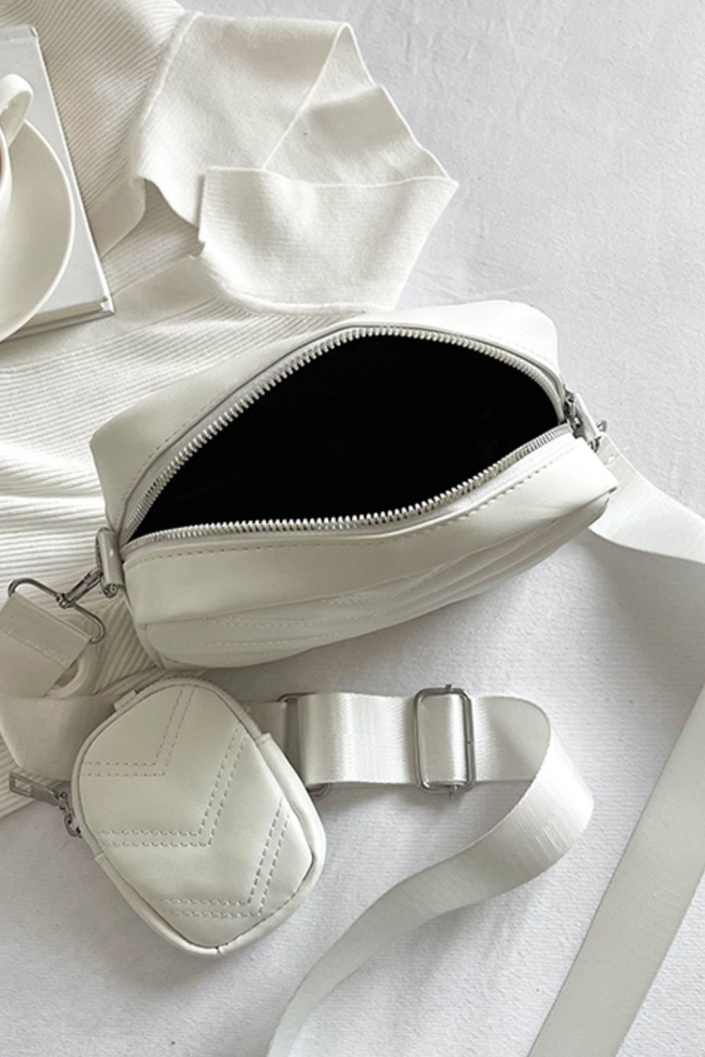 Adored PU Leather Shoulder Bag with Small Purse - AllIn Computer
