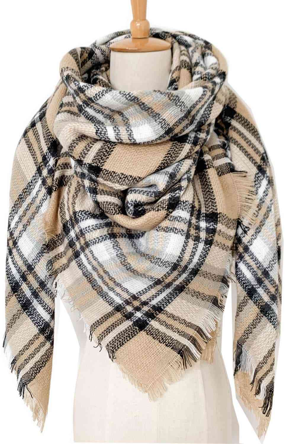 Plaid Imitation Cashmere Scarf - AllIn Computer