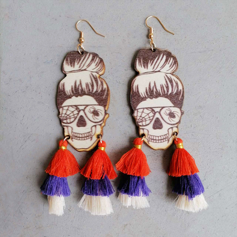 Spider Grandma Tassel Detail Dangle Earrings - AllIn Computer