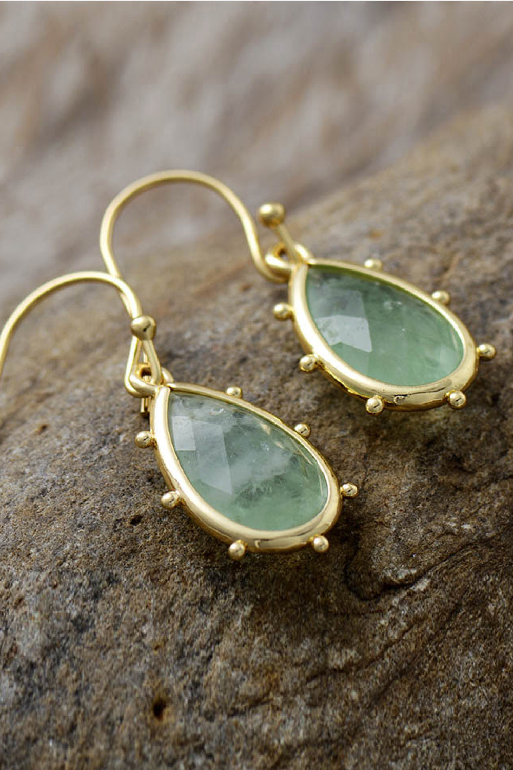 Natural Stone Teardrop Earrings - AllIn Computer