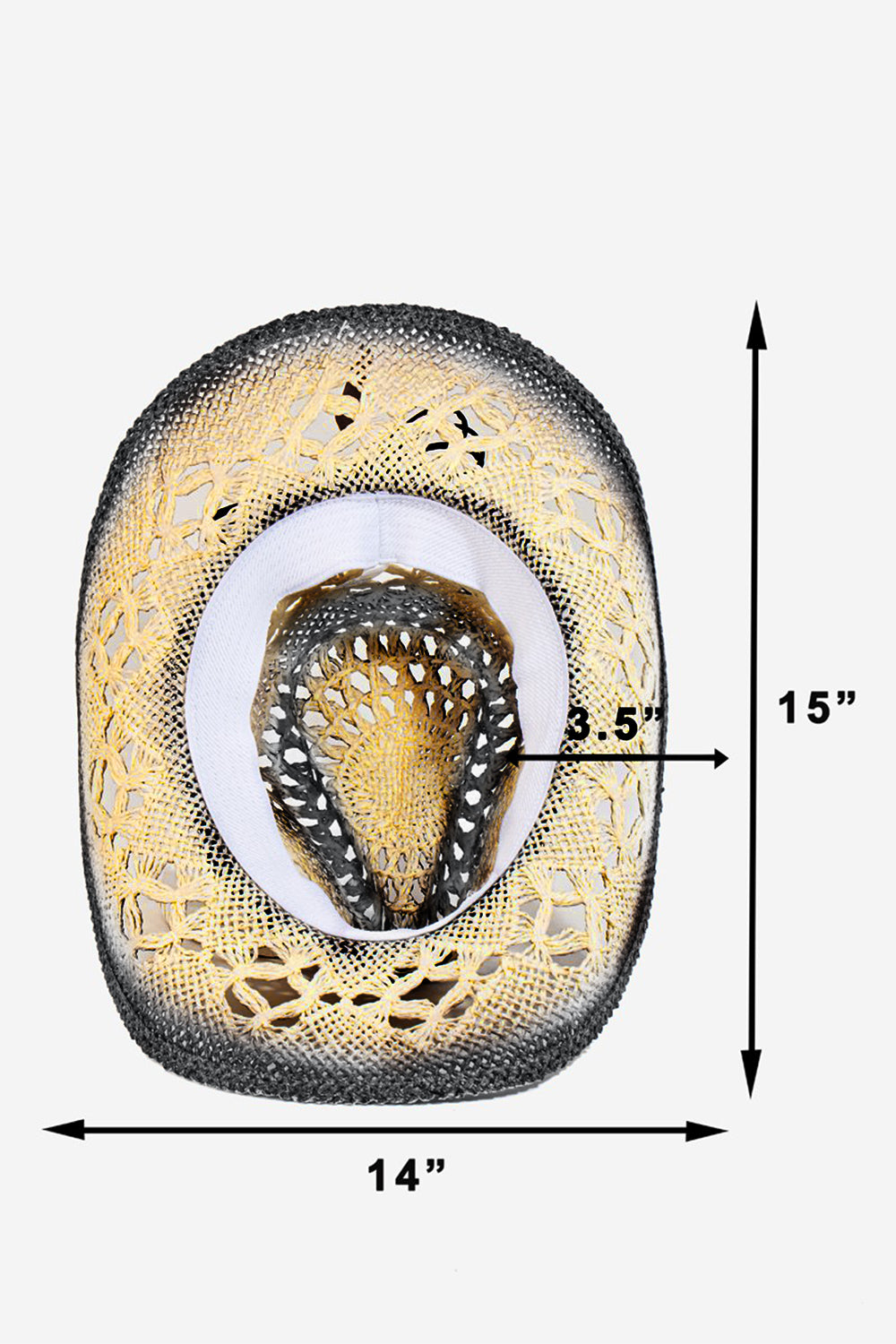 Fame Cutout Rope Strap Wide Brim Hat - AllIn Computer