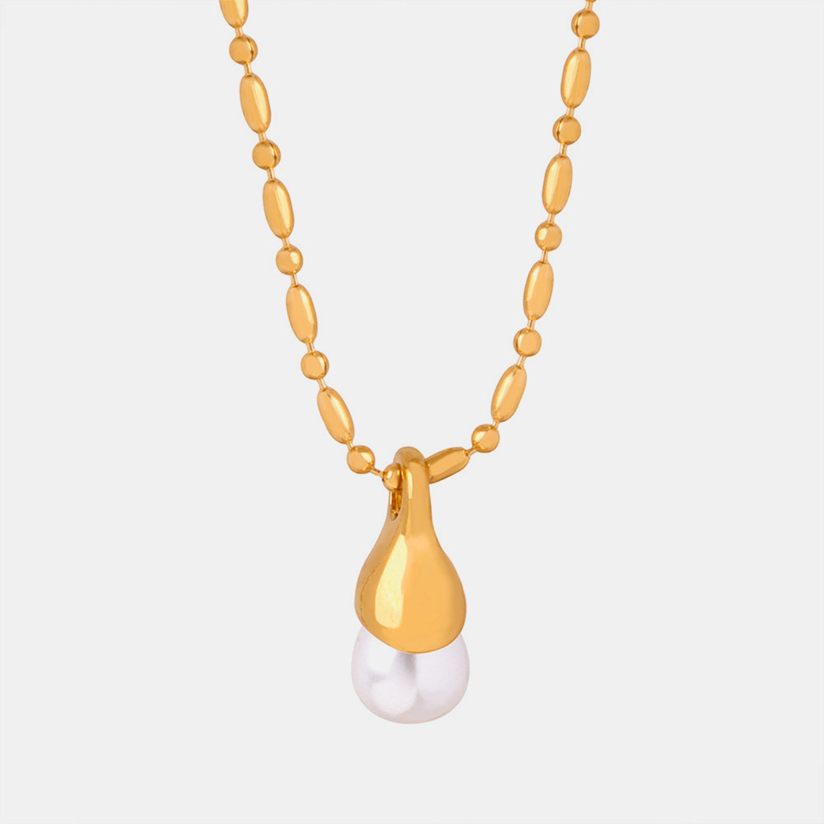 Titanium Steel Pearl Pendant Necklace - AllIn Computer