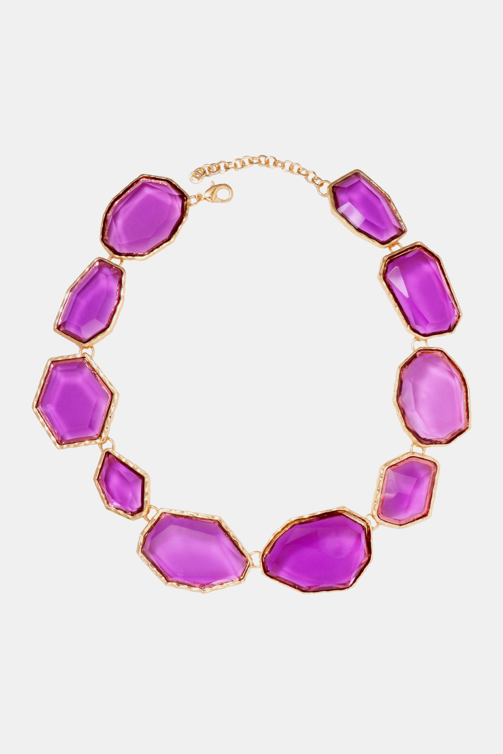 Geometrical Shape Zinc Alloy Frame Resin Necklace - AllIn Computer