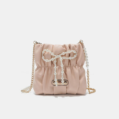 Nicole Lee USA Pearl Bow Chain Strap Purse - AllIn Computer