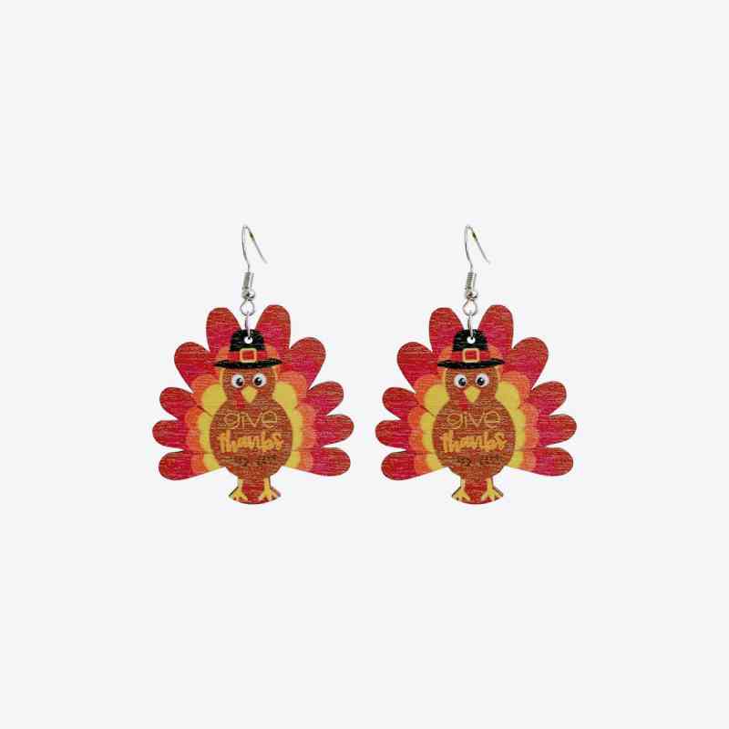 Thanksgiving Turkey Drop Earrings - AllIn Computer