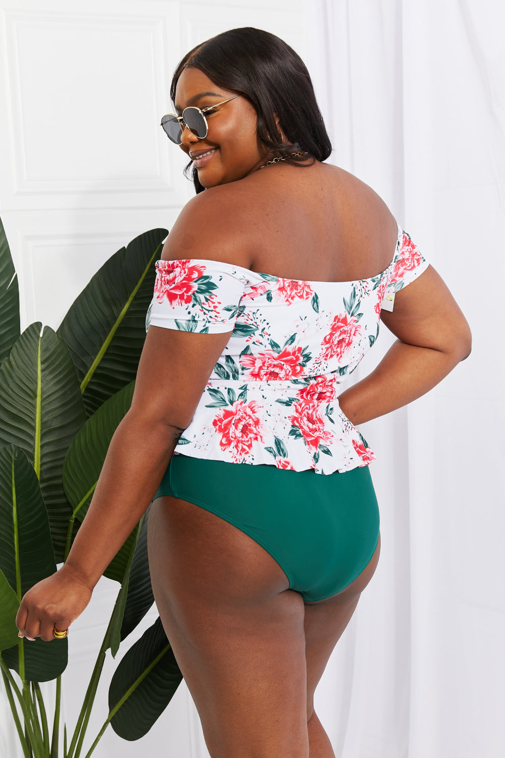 Marina West Swim Coastal Cutie Off-Shoulder Swim Tankini Set - AllIn Computer