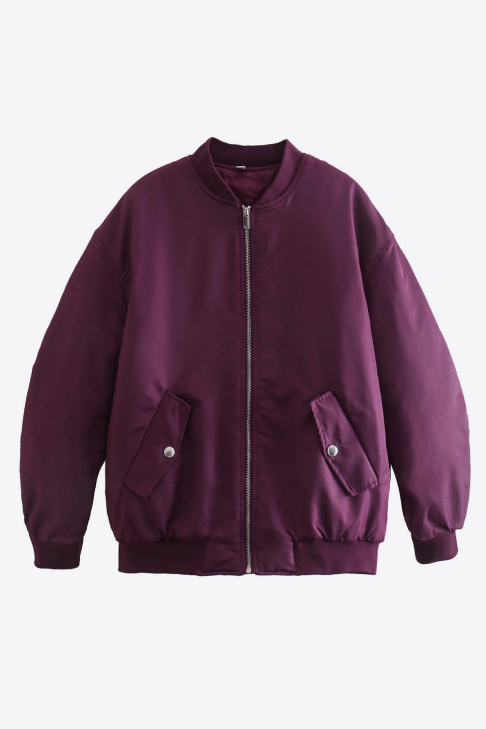 Baseball Collar Zip-Up Jacket - AllIn Computer