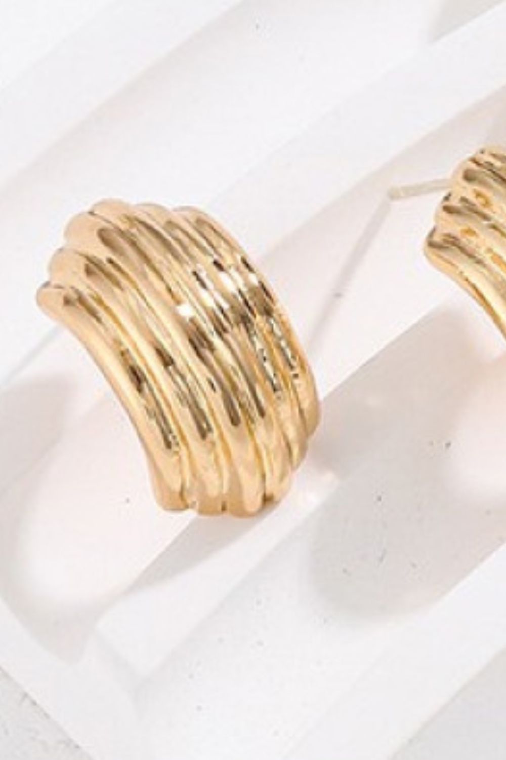 Ribbed Copper Earrings - AllIn Computer
