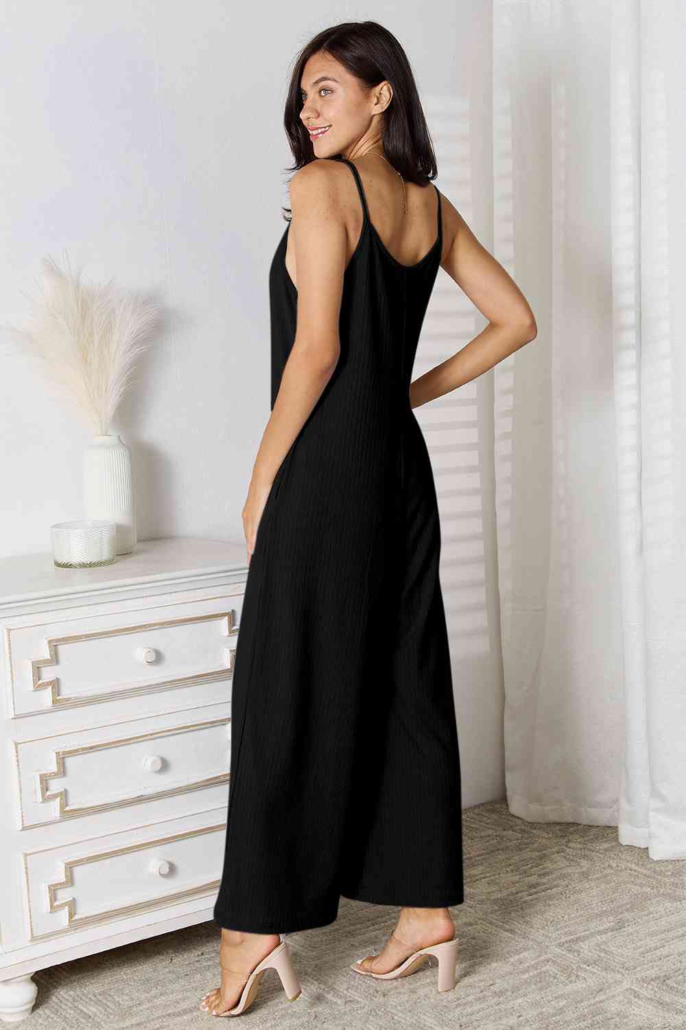 Basic Bae Full Size Spaghetti Strap V-Neck Jumpsuit - AllIn Computer