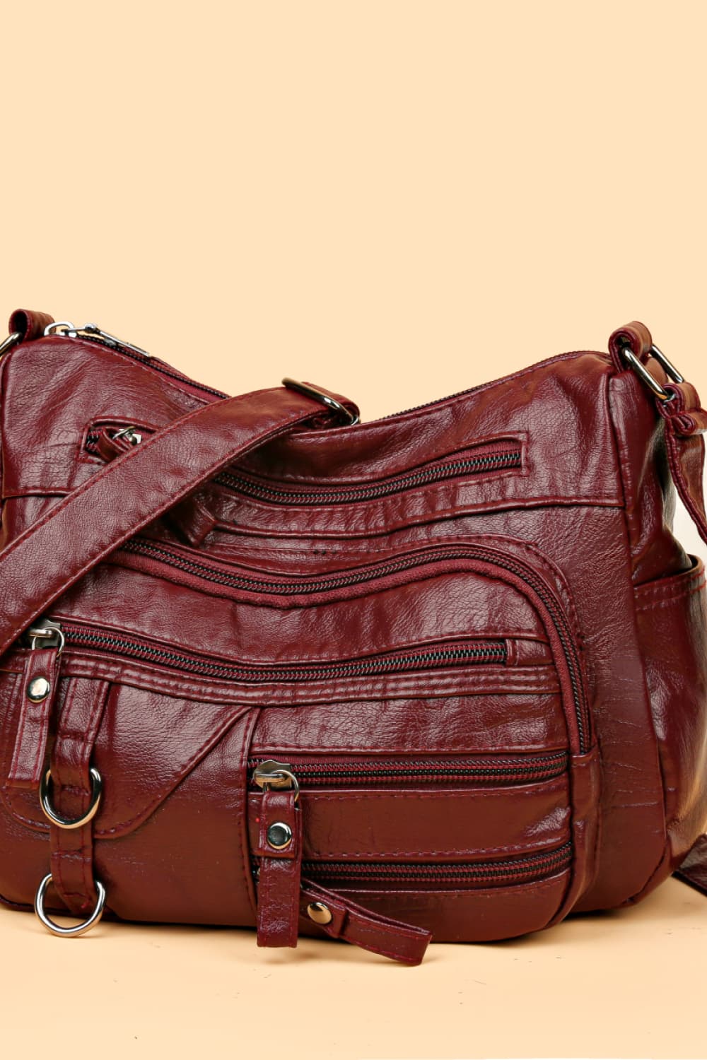 Multi-Pocket PU Leather Crossbody Bag - AllIn Computer