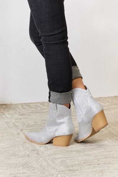 East Lion Corp Rhinestone Ankle Cowboy Boots - AllIn Computer