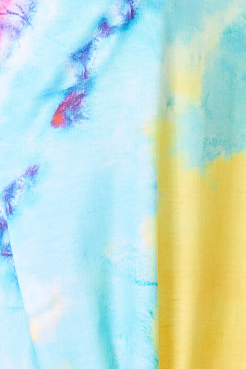 Double Take Tie-Dye V-Neck Twisted Dress - AllIn Computer