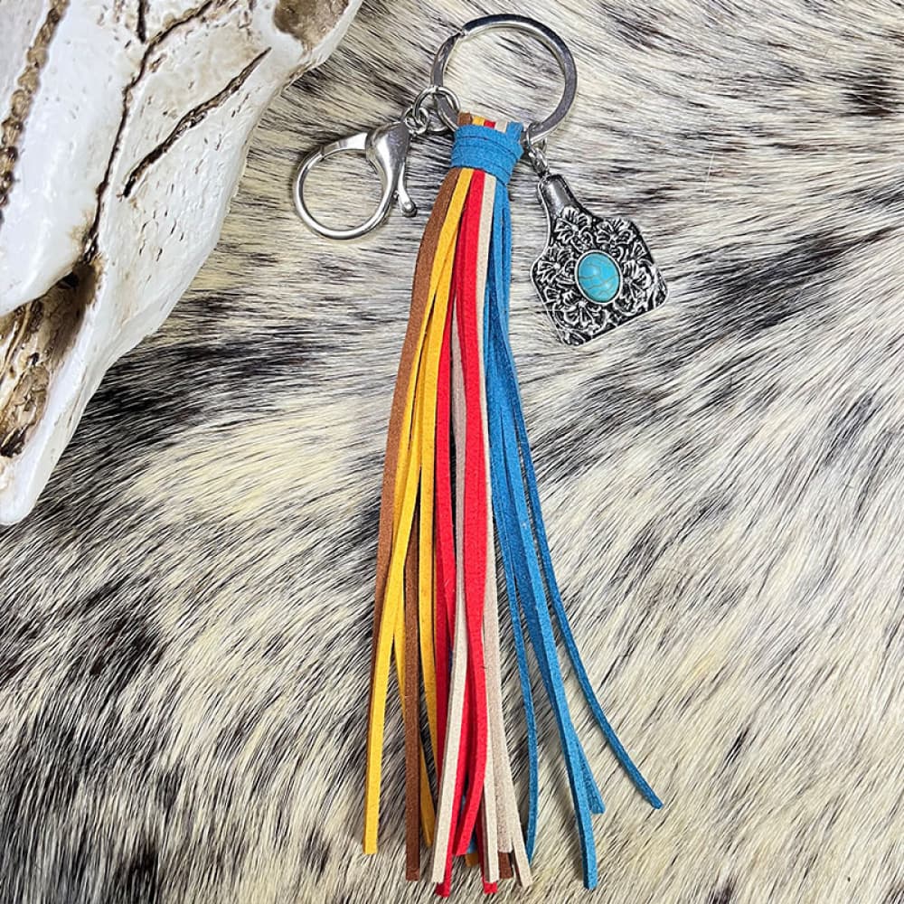 Turquoise Keychain with Tassel - AllIn Computer