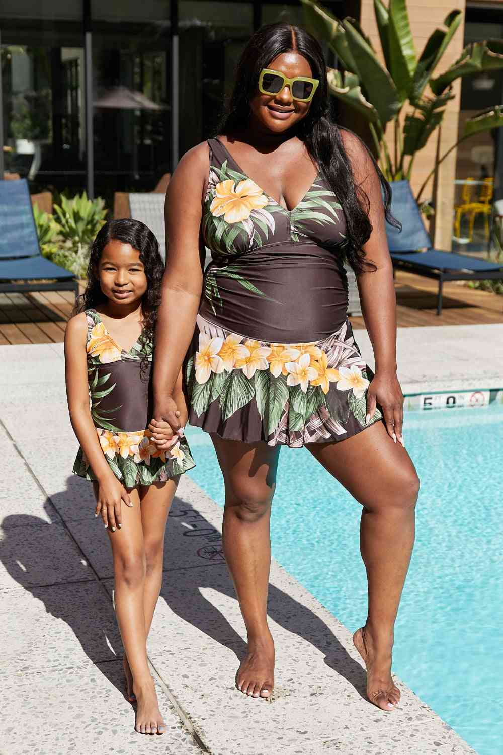 Marina West Swim Clear Waters Swim Dress in Aloha Brown - AllIn Computer
