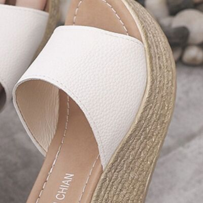 PU Leather Open Toe Sandals - AllIn Computer