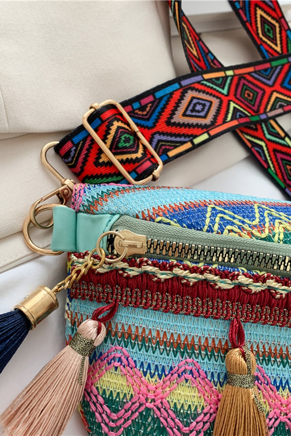 Bohemian Sling Bag with Tassels - AllIn Computer
